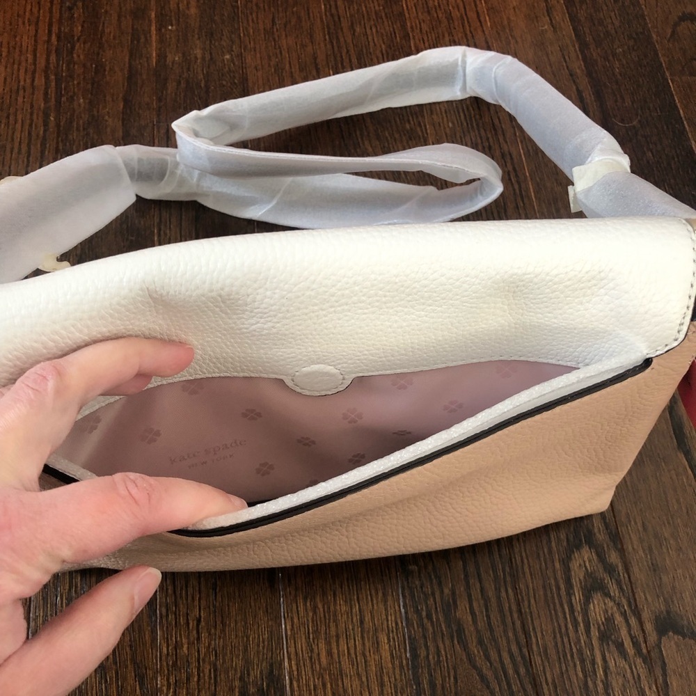 Kate Spade Large Convertible Polly Flap Adj. Shoulder Bag in Blush Multi - NEW! - Picture 14 of 15